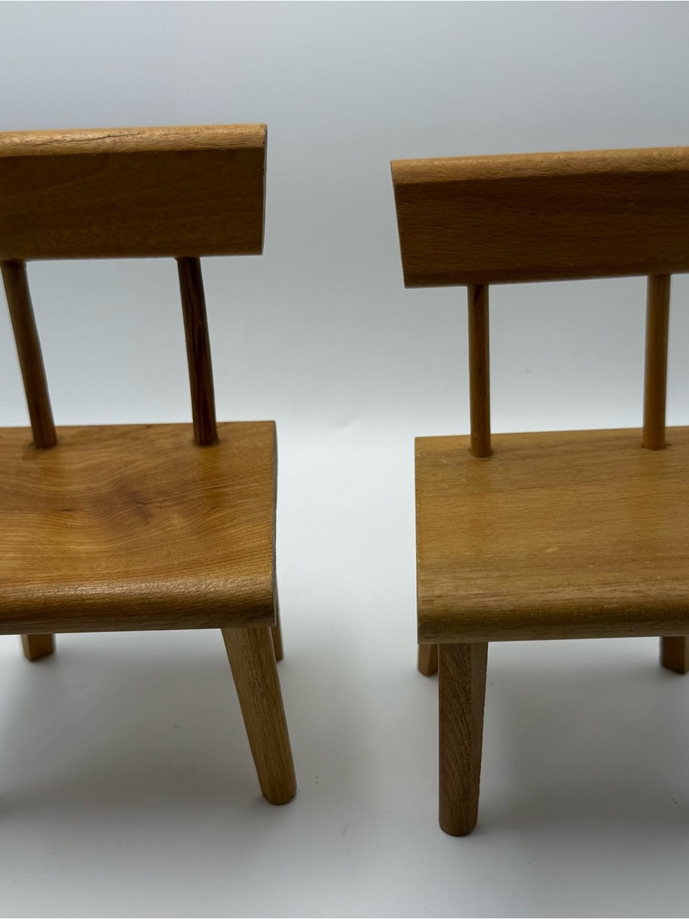 Strombecker Beechwood
Dollhouse Chairs Pair -
1930s-1960s Vintage Miniature
Furn